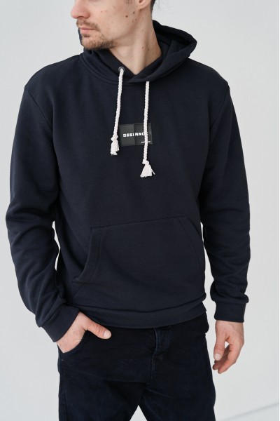 Кофта чоловіча з капюшоном темно-синій (№50)