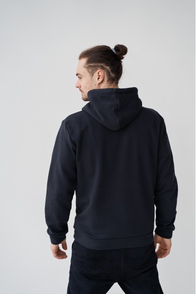 Кофта чоловіча з капюшоном темно-синій (№50)