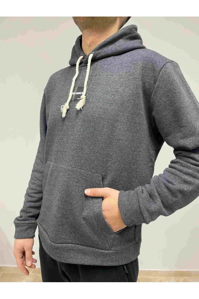 Кофта мужская с капюшоном меланж (№50)