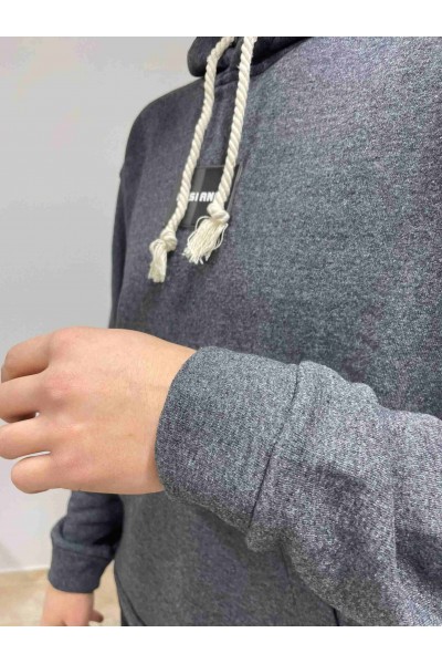 Кофта мужская с капюшоном меланж (№50)