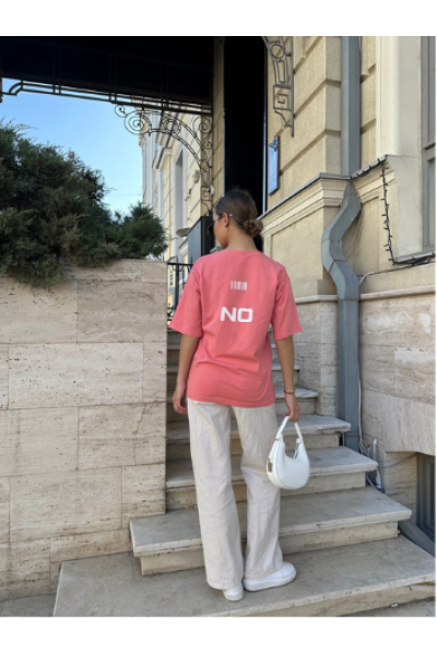 Футболка женская «YES, NO» М156, св.корал