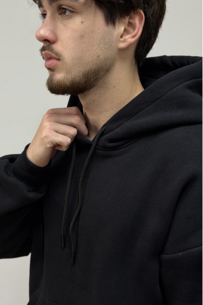 Худи с капюшоном мужской черный (М0210.4)