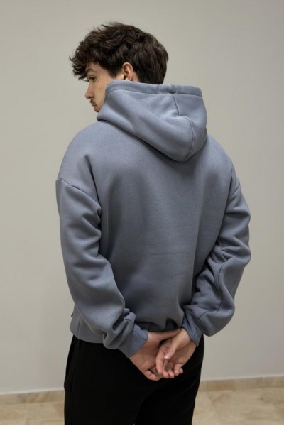 Худі з капюшоном чоловічий сірий (М0210.4)