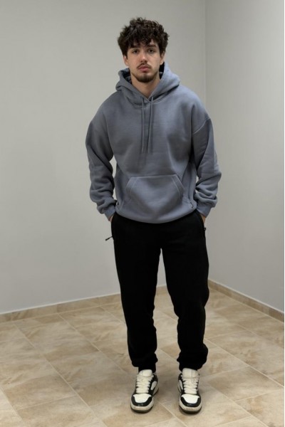 Худі з капюшоном чоловічий сірий (М0210.4)