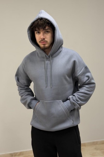 Худі з капюшоном чоловічий сірий (М0210.4)