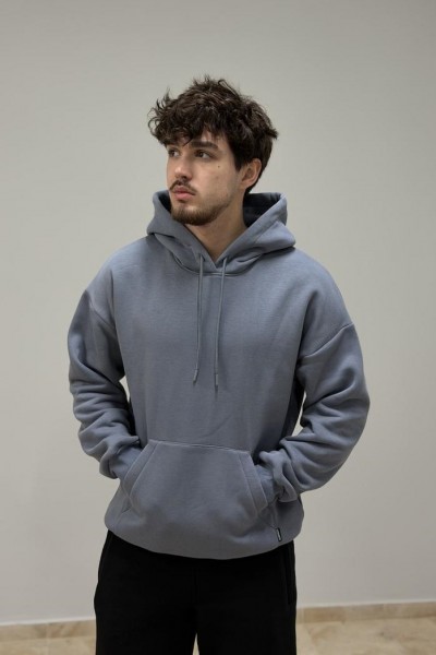 Худі з капюшоном чоловічий сірий (М0210.4)