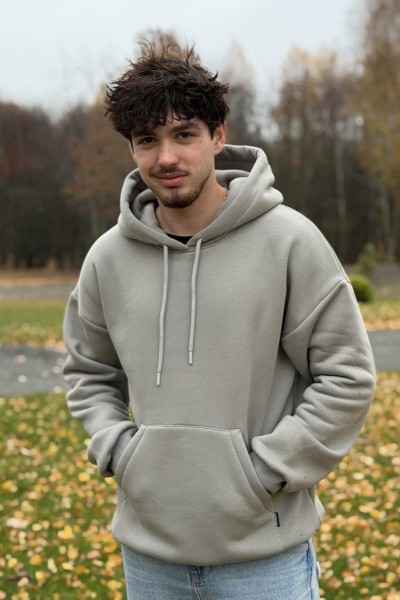 Худі з капюшоном чоловічий світло-сірий (М0210.4)