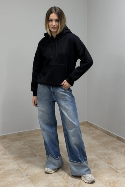Худі з капюшоном жіночий чорний (М0211.4)