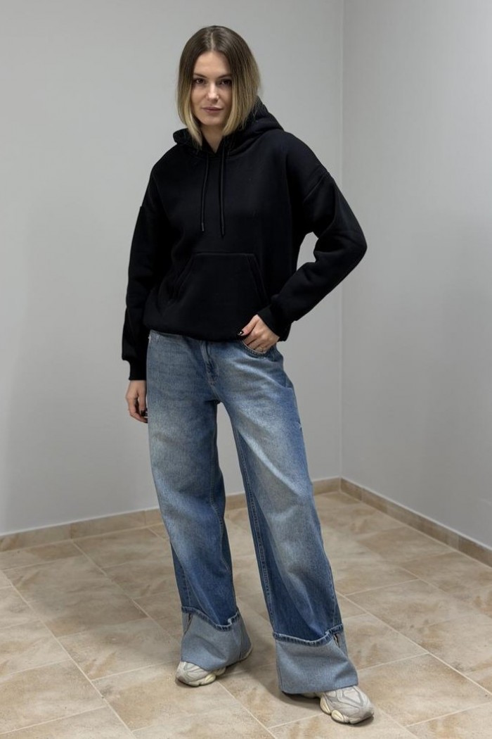 Худі з капюшоном жіночий чорний (М0211.4)