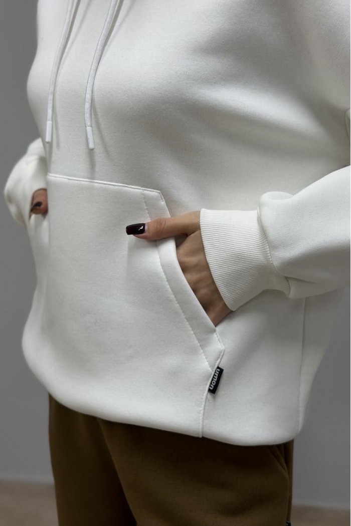 Худі з капюшоном жіночий крем (М0211.4)