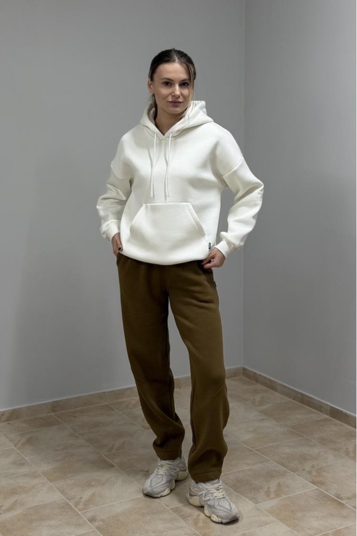 Худі з капюшоном жіночий крем (М0211.4)