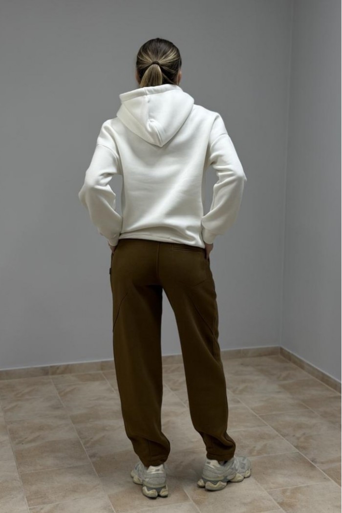 Худі з капюшоном жіночий крем (М0211.4)