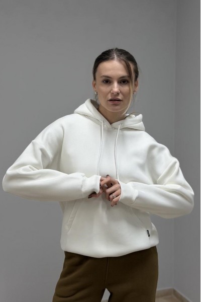 Худі з капюшоном жіночий крем (М0211.4)