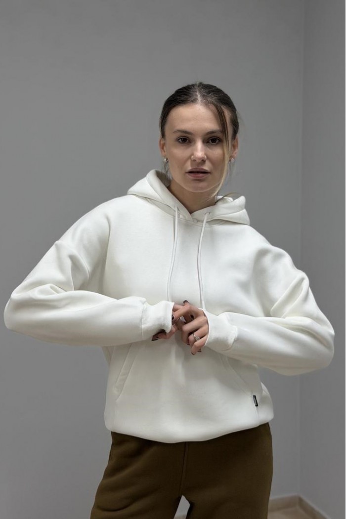 Худі з капюшоном жіночий крем (М0211.4)