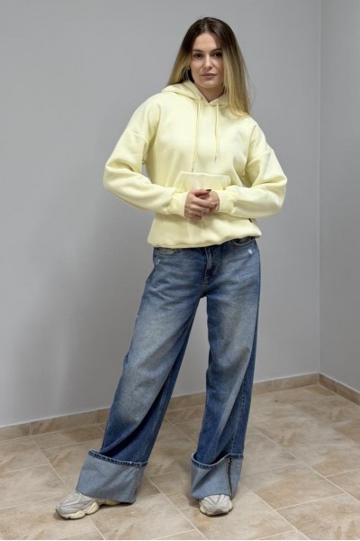 Худі з капюшоном жіночий світлий лимон (М0211.4)