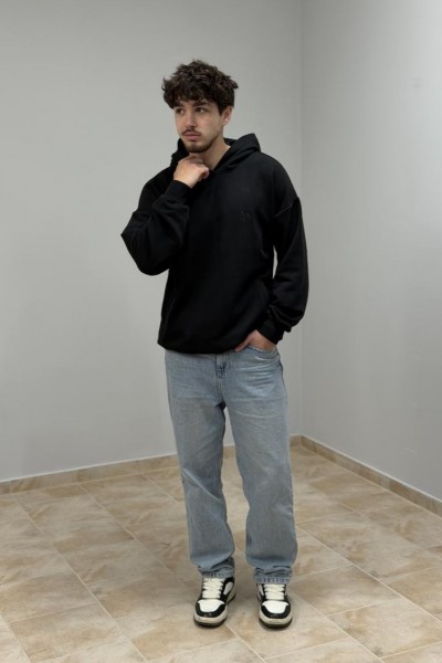 Худи мужской черный (М176.3)