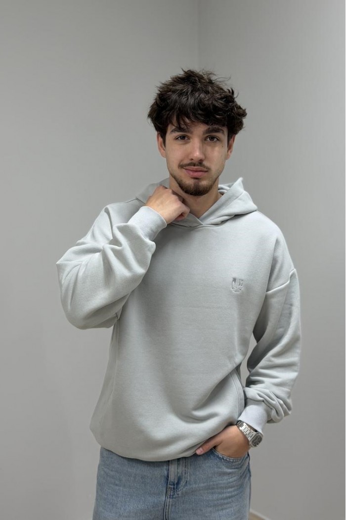 Худи мужской пепельный (М176.3)