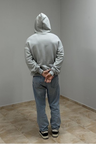 Худи мужской пепельный (М176.3)