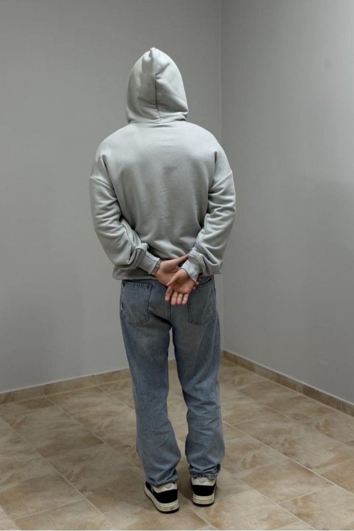 Худи мужской пепельный (М176.3)