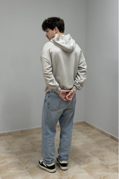 Худи мужской светло-серый (М176.3)