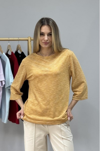 Кофта жіноча з рукавом 3/4 коричнева (М185)