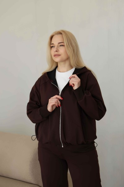 Костюм на молнии М221.2 (2х нить), коричневый