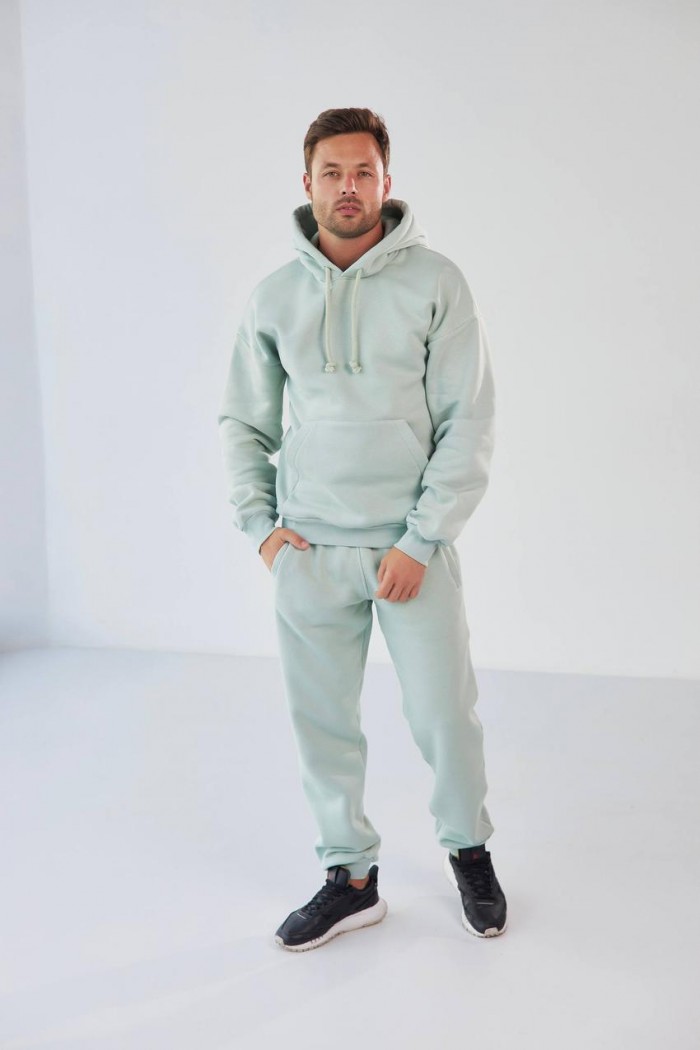 Костюм чоловічий  начос (худі+джогери) світла оливка (М111.4)