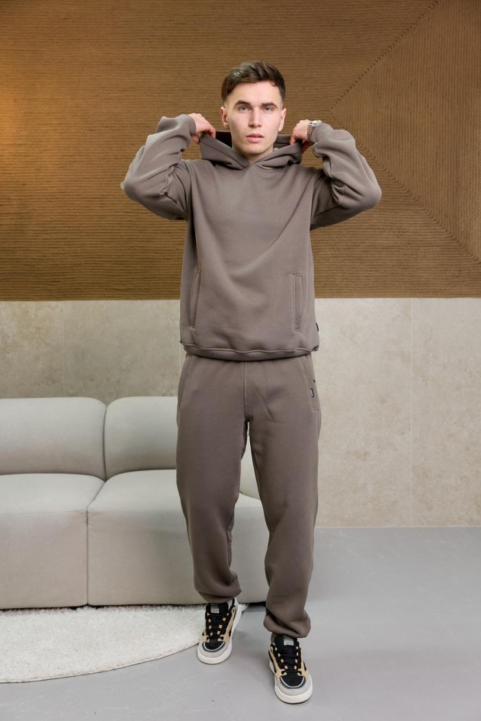 Костюм чоловічий начос бежево-сірий (М163.4)