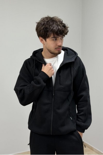 Костюм чоловічий на флісі чорний (М209.4)