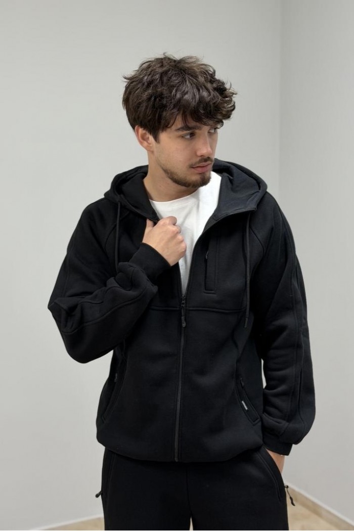 Костюм чоловічий на флісі чорний (М209.4)