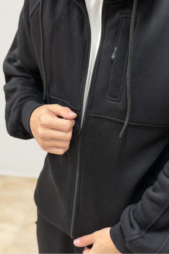 Костюм чоловічий на флісі чорний (М209.4)