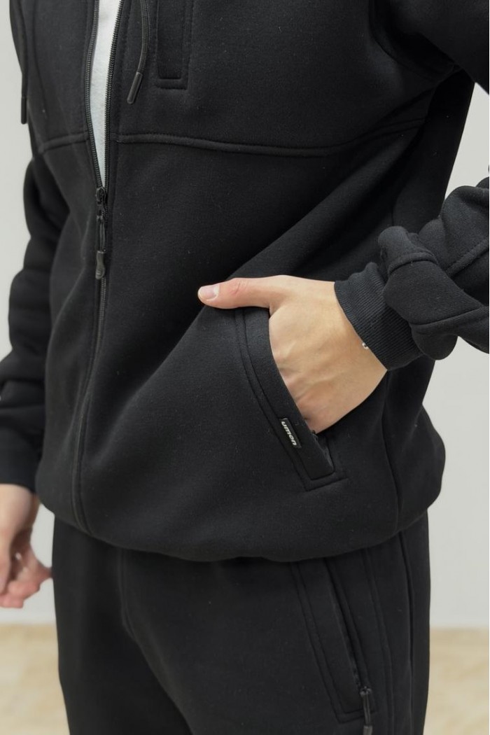 Костюм чоловічий на флісі чорний (М209.4)