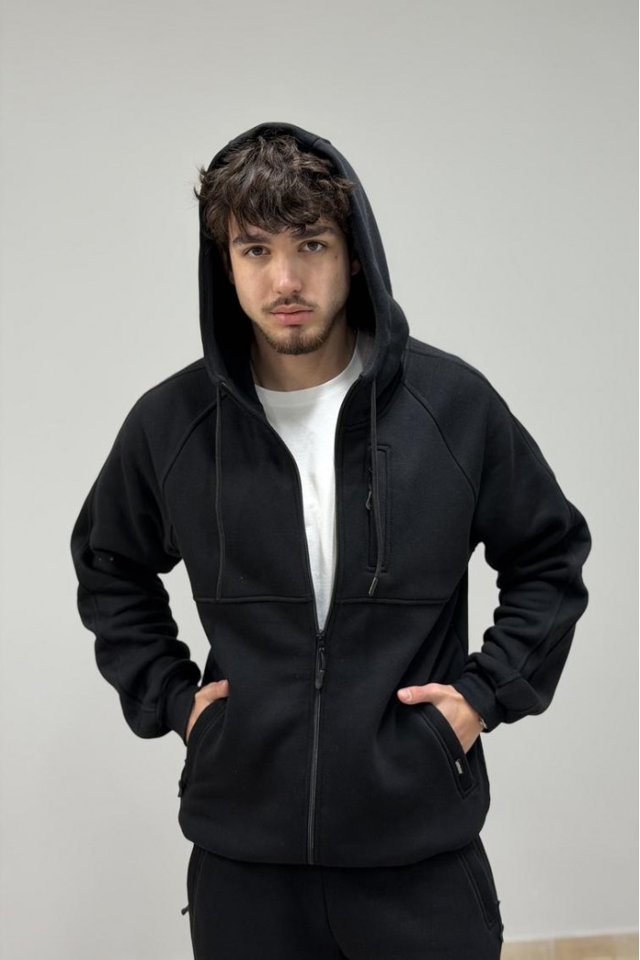 Костюм чоловічий на флісі чорний (М209.4)