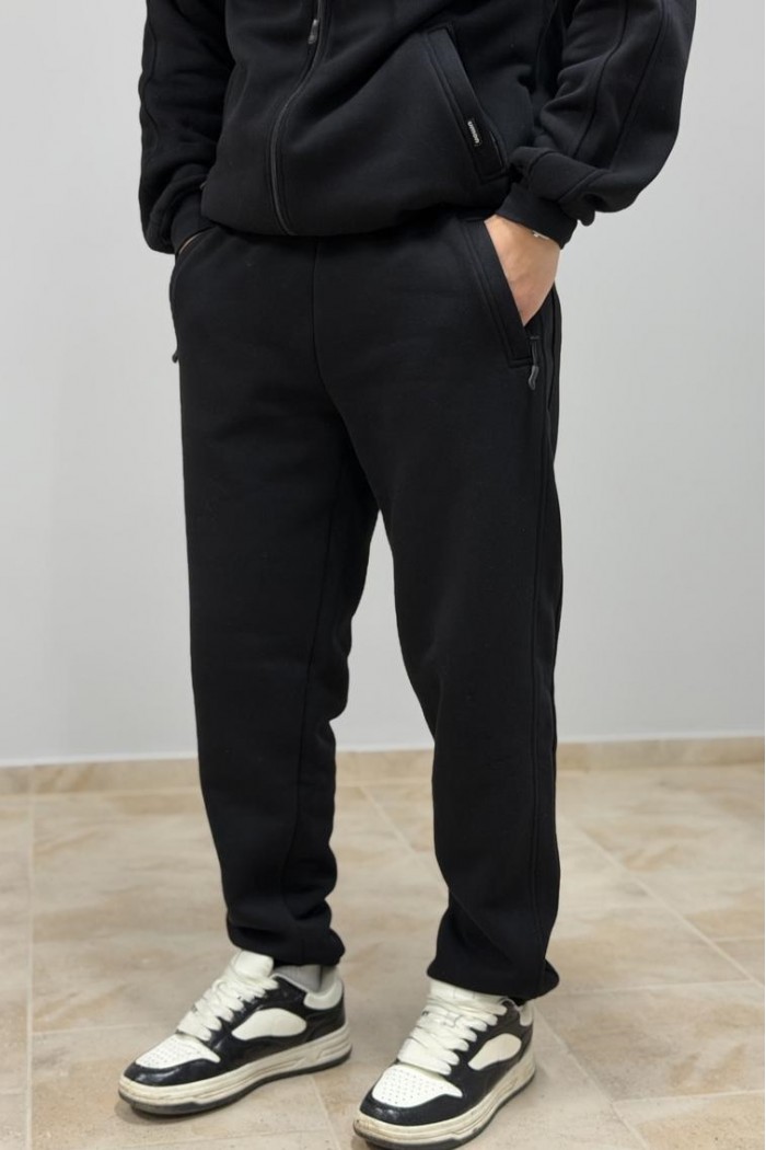 Костюм чоловічий на флісі чорний (М209.4)