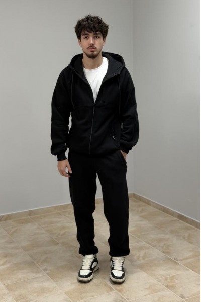 Костюм чоловічий на флісі чорний (М209.4)