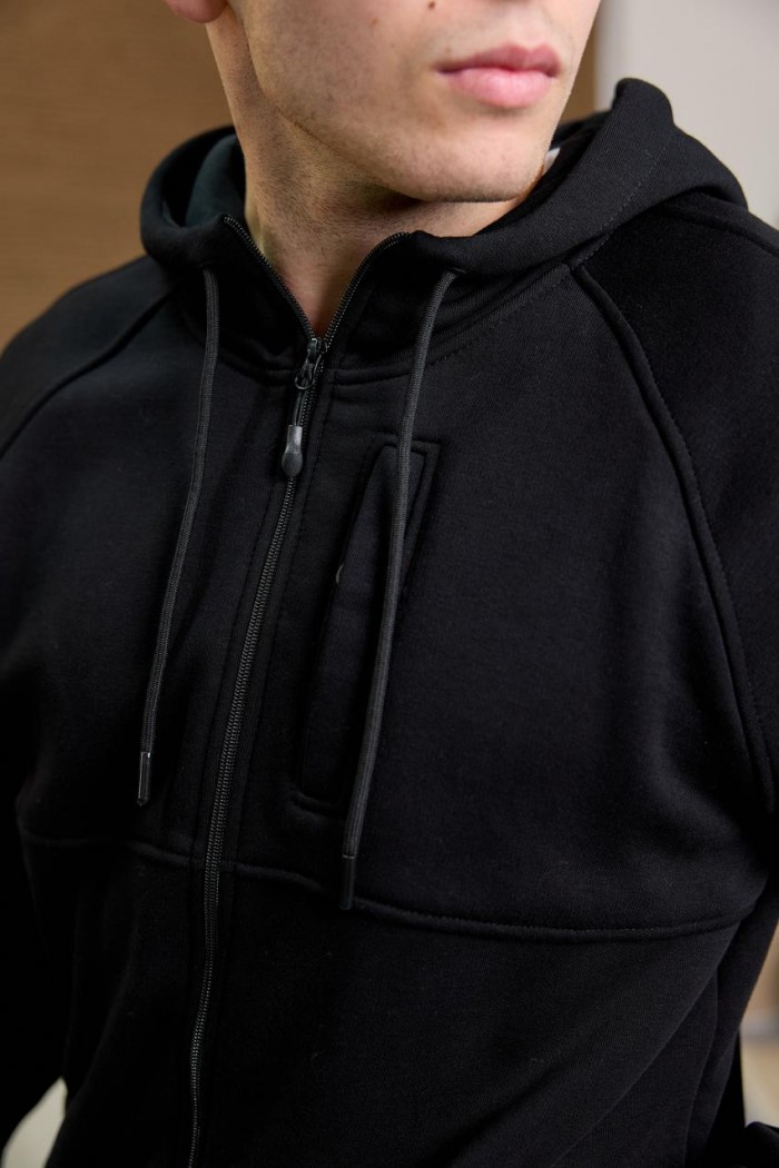 Костюм чоловічий на флісі чорний (М209.4)