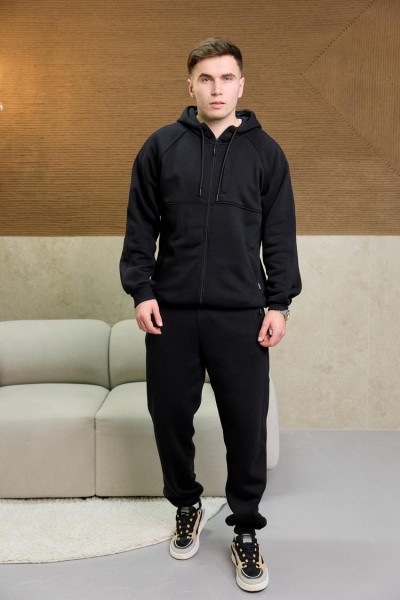 Костюм чоловічий на флісі чорний (М209.4)