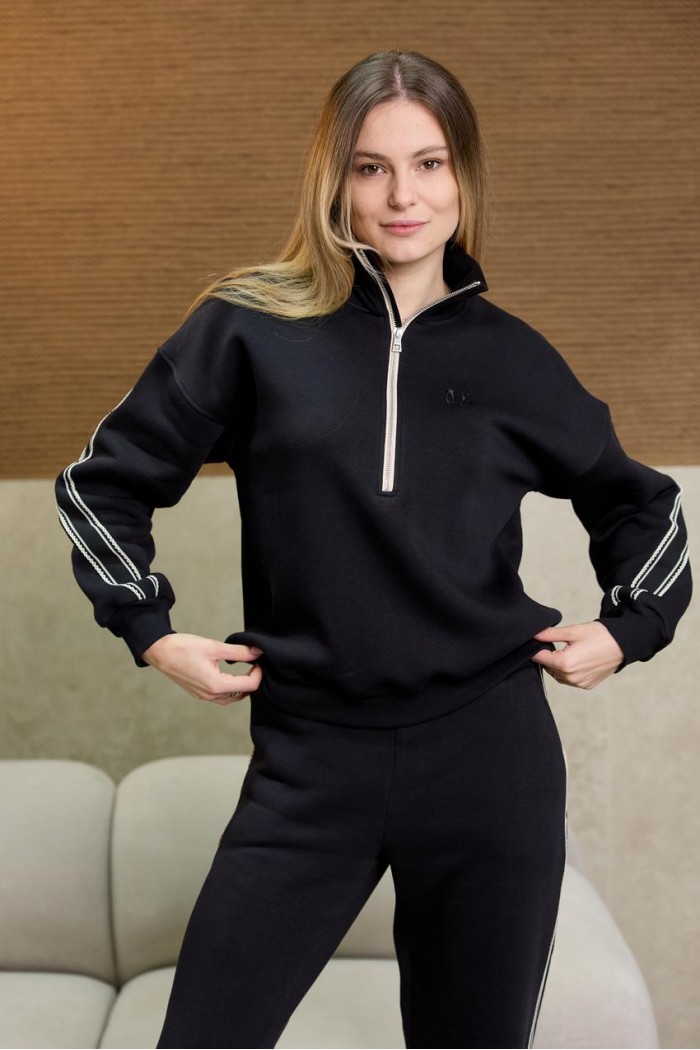 Костюм жіночий з начосом чорний (М213.4)