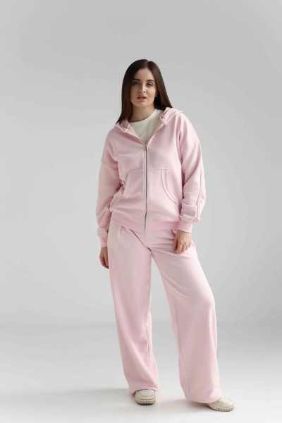 Костюм на молнии oversize М222.3 (3-нитка), светло-розовый