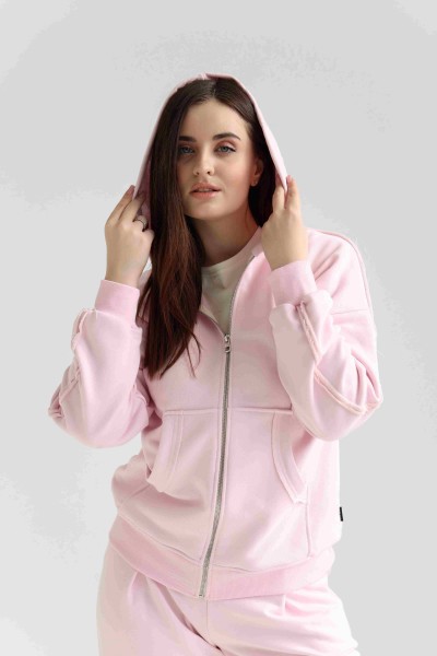 Костюм на молнии oversize М222.3 (3-нитка), светло-розовый