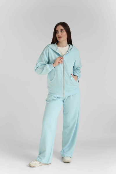 Костюм на молнии oversize М222.3 (3-нитка), небесно-голубой