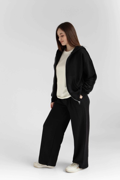 Костюм на молнии oversize М222.3 (3-нитка), черный