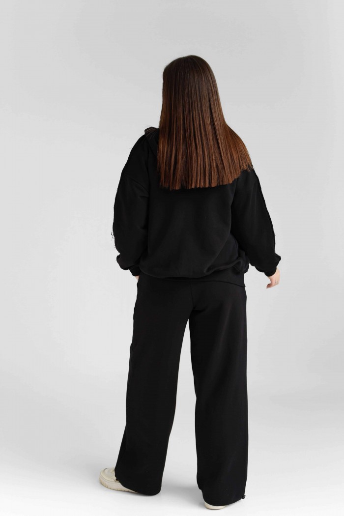 Костюм на молнии oversize М222.3 (3-нитка), черный