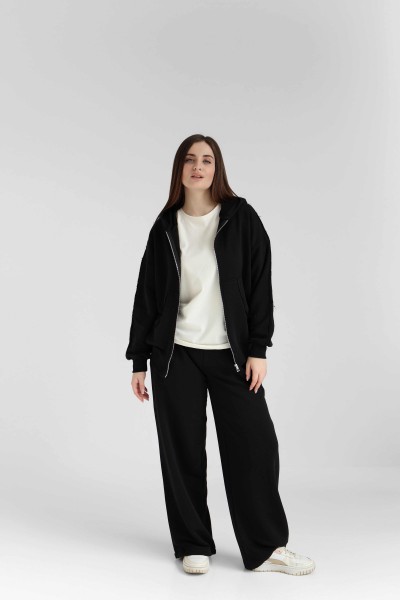 Костюм на молнии oversize М222.3 (3-нитка), черный