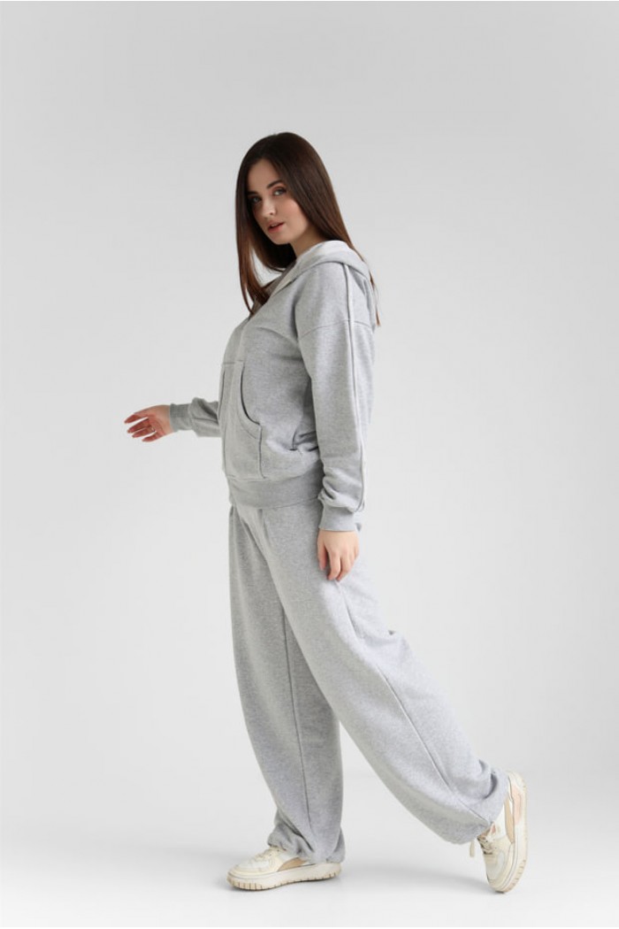Костюм на молнии oversize М222.3 (3-нитка), меланж