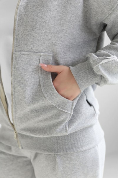 Костюм на молнии oversize М222.3 (3-нитка), меланж