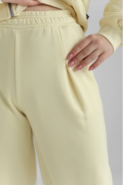 Костюм на молнии oversize М222.3 (3-нитка), светло-лимонный