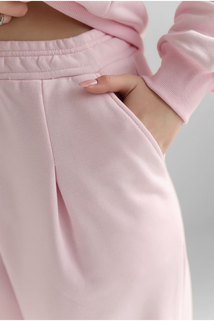 Костюм на молнии oversize М222.3 (3-нитка), светло-розовый