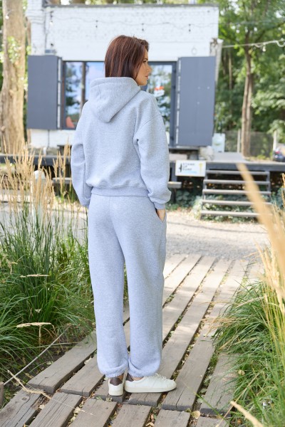 Жіночий oversize костюм з начосом, меланж (М238.4)