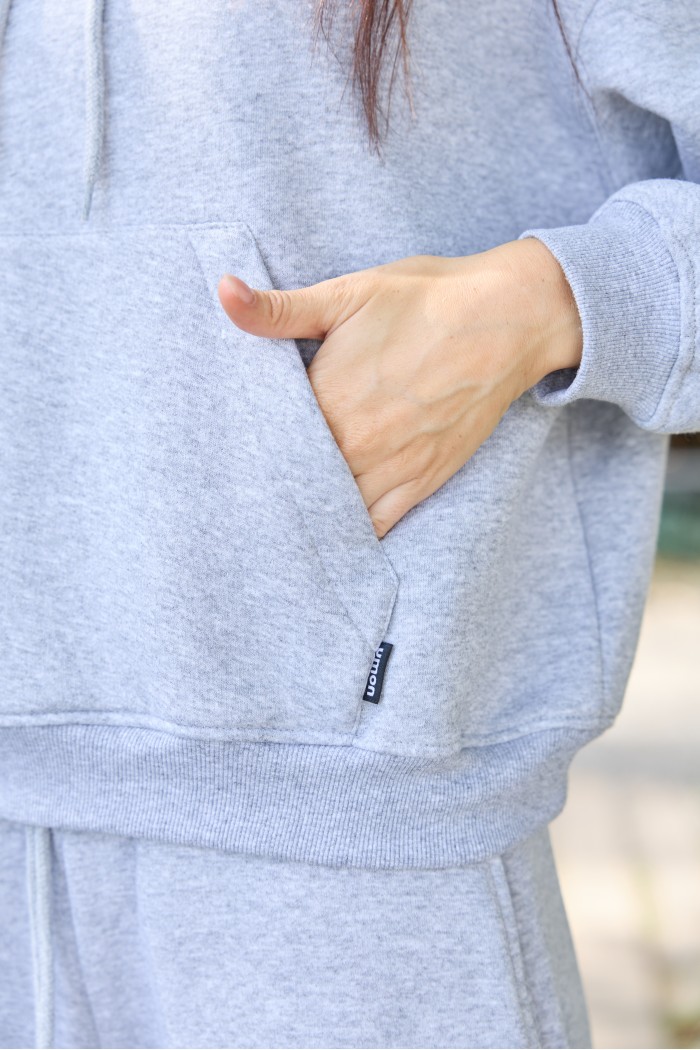 Жіночий oversize костюм з начосом, меланж (М238.4)